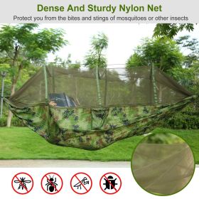 Camping Hammock, Portable Double Hammock with Net (Option: Camouflage)
